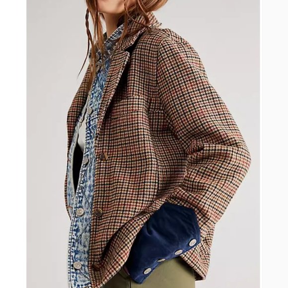 Free People Dresses & Skirts - Free People Rancher Plaid Jacket - Rancher Combo